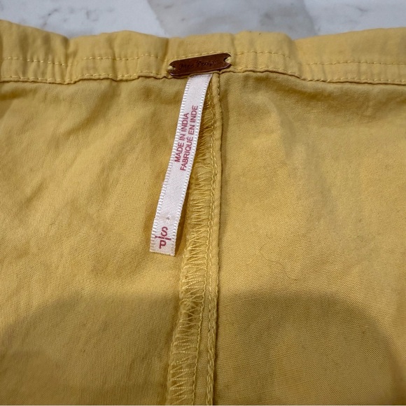Free People Diggin This Skort High Rise Shorts Midi Skirt Women’s Small Yellow - Picture 11 of 12